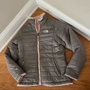 The North Face Girls Reversible Winter Coat Size L (14-16)